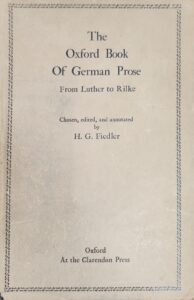 The Oxford Book of German Prose