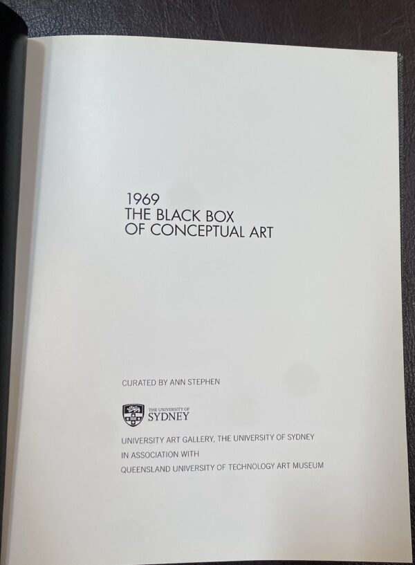 1969- The Black Box of Conceptual Art Ann Stephen (Editor) imprint
