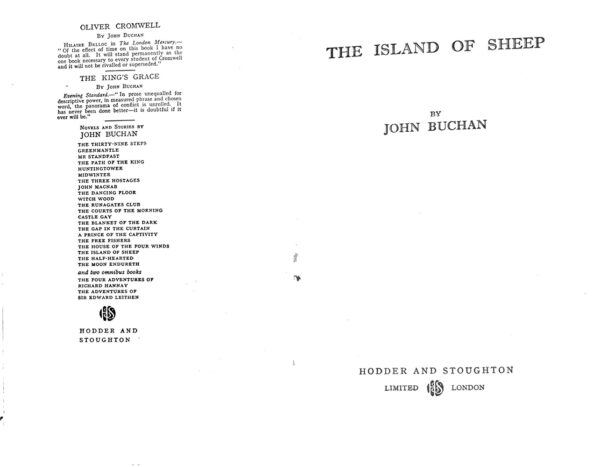 The Island Of Sheep John Buchan inside