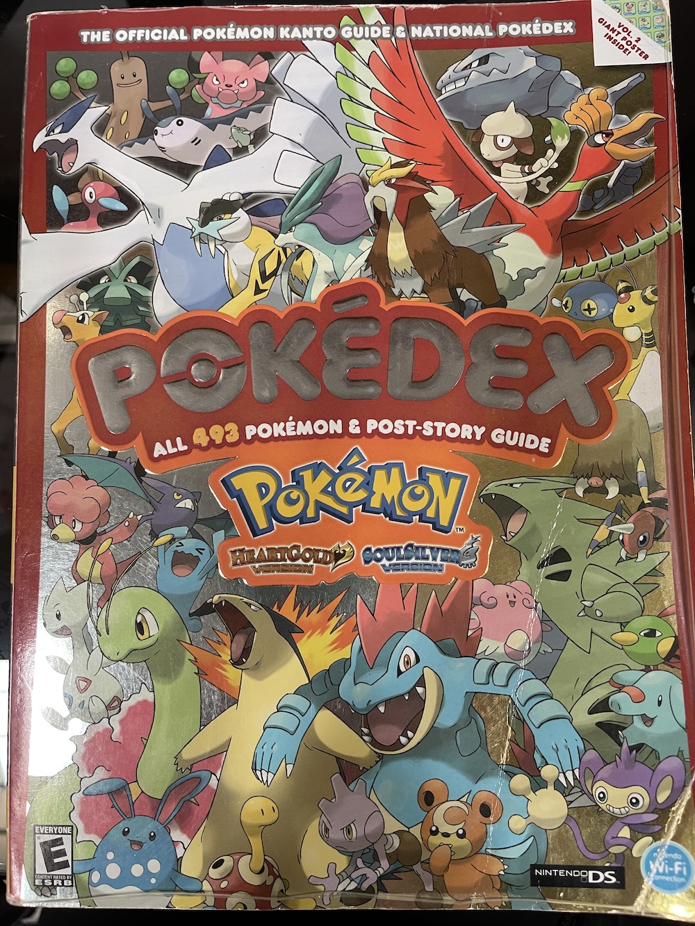 Pokemon Heartgold Soulsilver Volume 2 Strategy Guide Book Pokedex W/ Poster