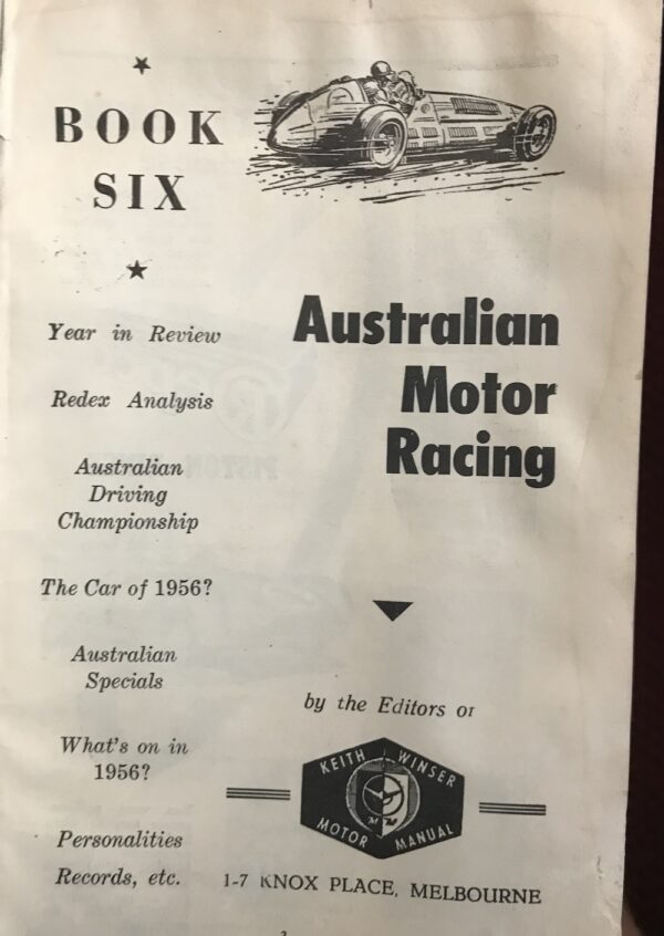 Motor Manuals Year Book No 6 - Australian Motor Racing Motor Manuals title