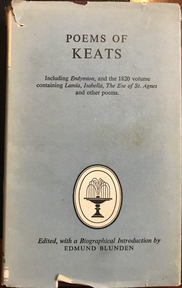 Poems of Keats John Keats Edmund Blunden (Editor)