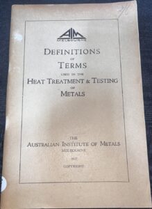 Definitions of Terms used in the Heat Treatment & Testing of Metals