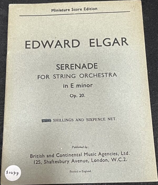 Serenade for String Orchestra in E minor Op 20 Edward Elgar