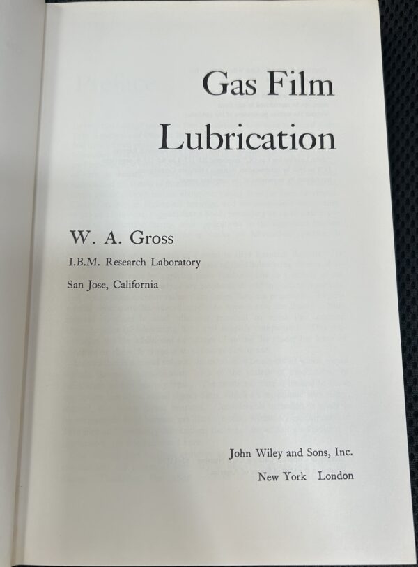 Gas Film Lubrication WA Gross title