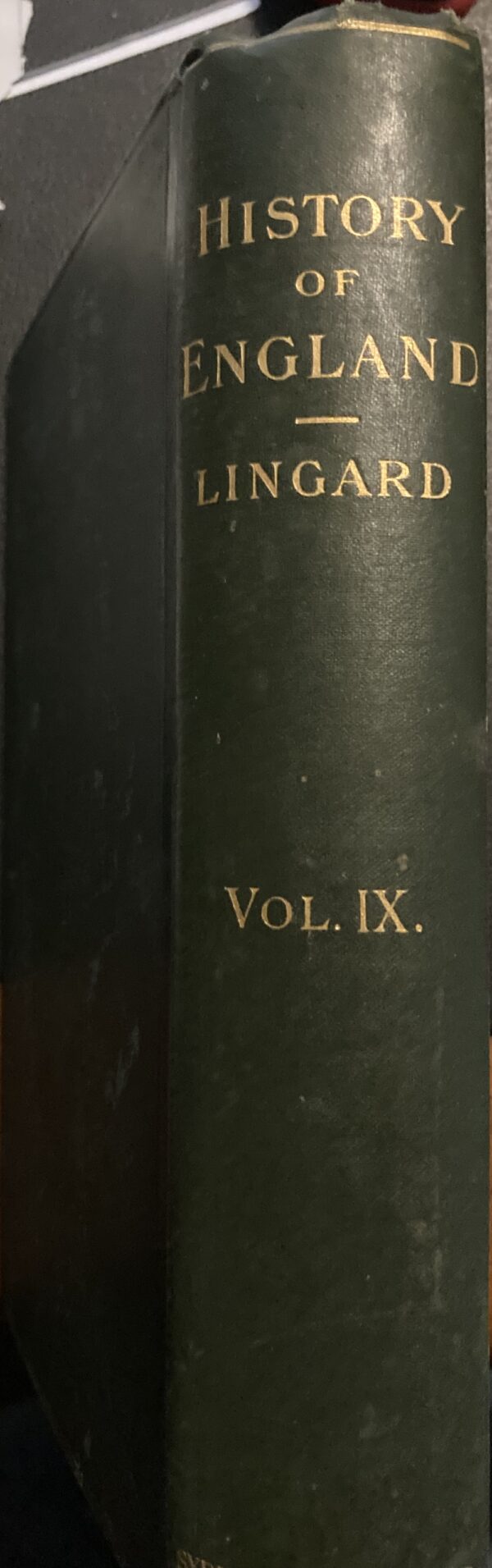 The History of England Volume IX John Lingard