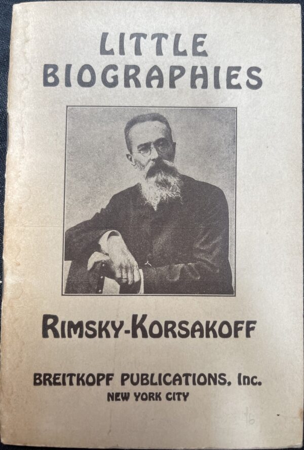 Little Biographies Rimsky Korsakoff Breitkopf Publications